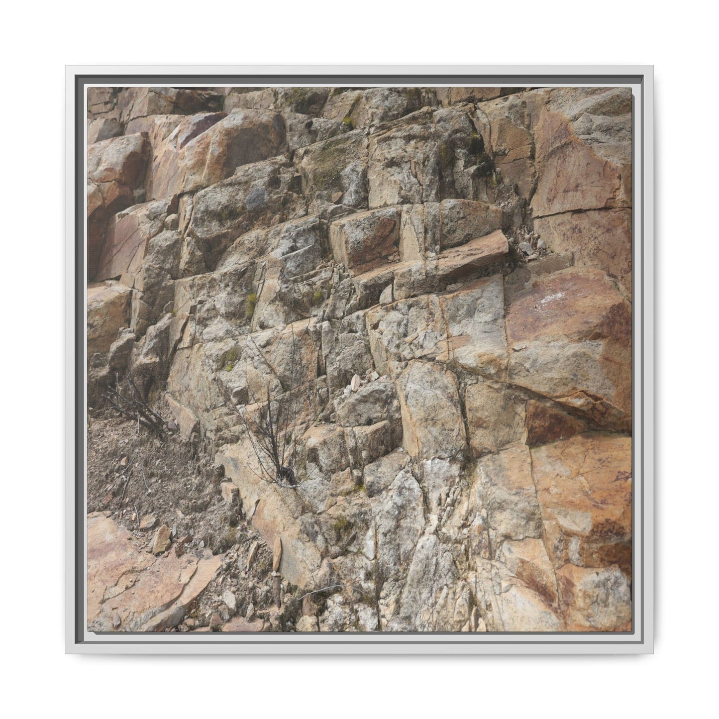 Stone's Silent Story - Unique Stretched Canvas Wall Art