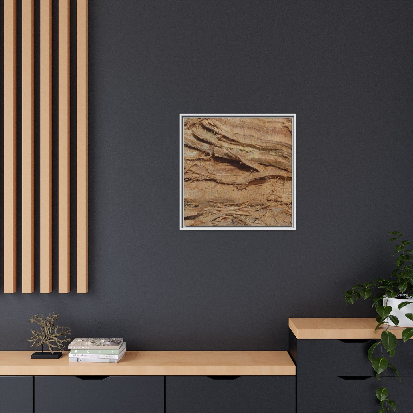 Splintered Bark - Unique Stretched Canvas Wall Art