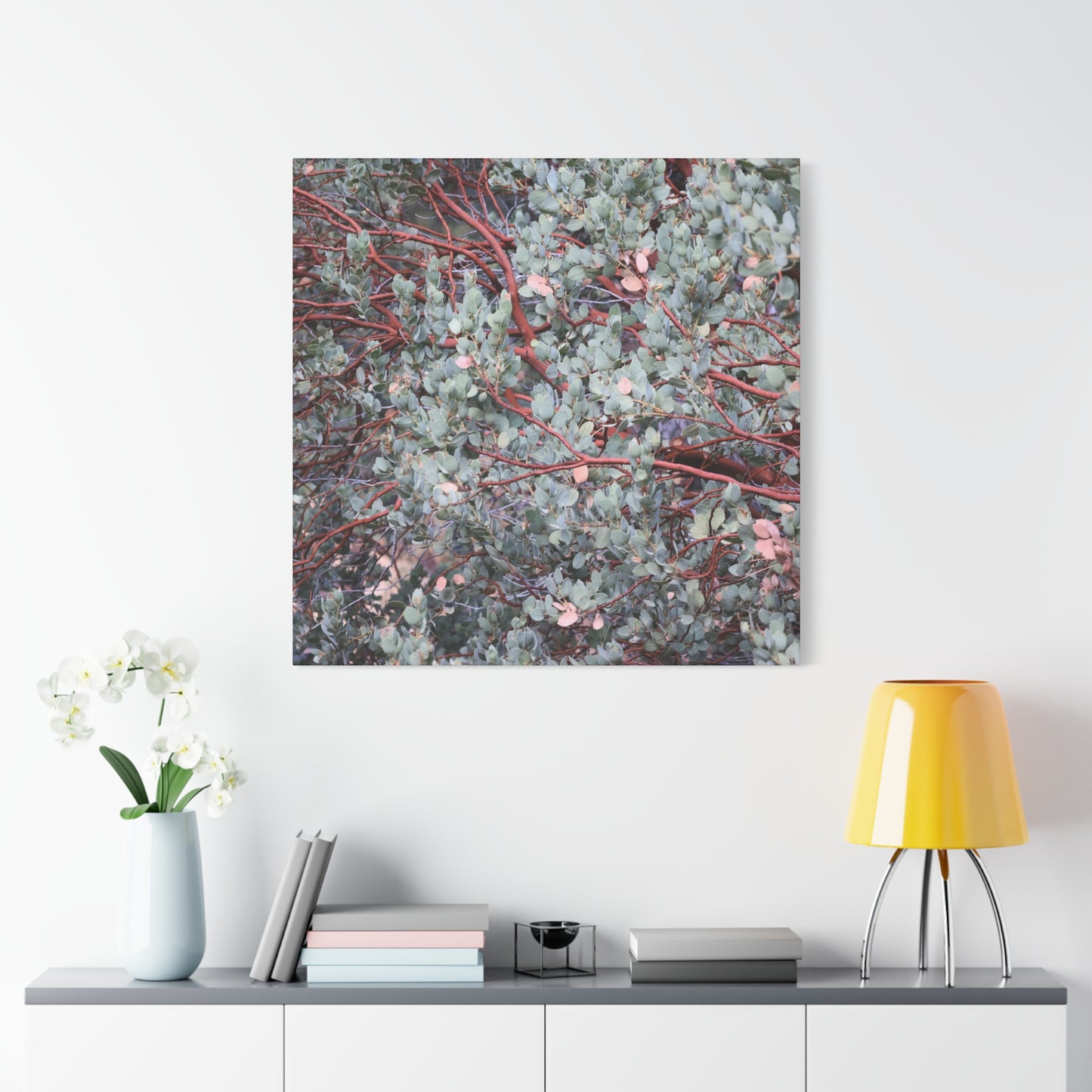 Whispers of Silver and Rust - Unique Frameless Canvas Wall Art