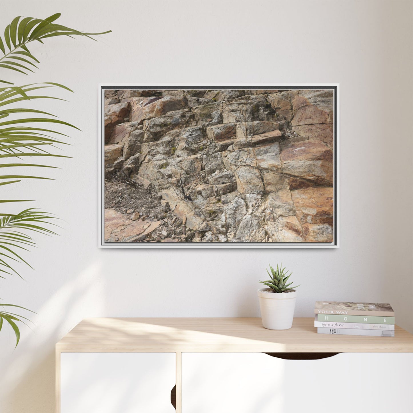 Stone's Silent Story - Unique Stretched Canvas Wall Art