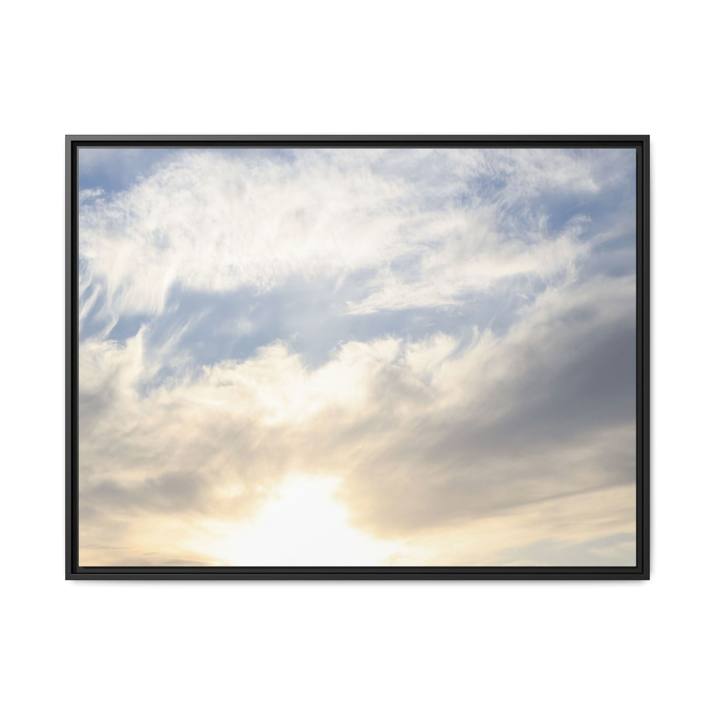 Sky's Ethereal Whisper - Unique Stretched Canvas Wall Art