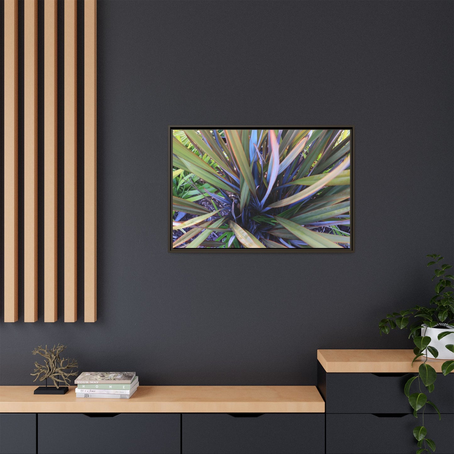 Radiant Leaves - Unique Stretched Canvas Wall Art