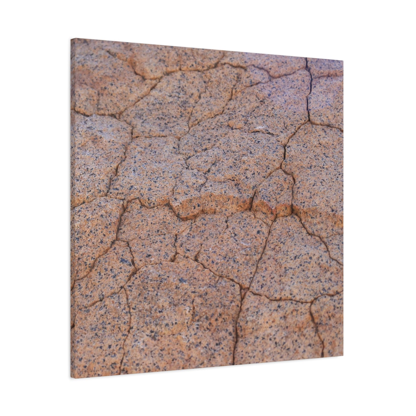 Cracked Earth's Whispers - Unique Frameless Canvas Wall Art