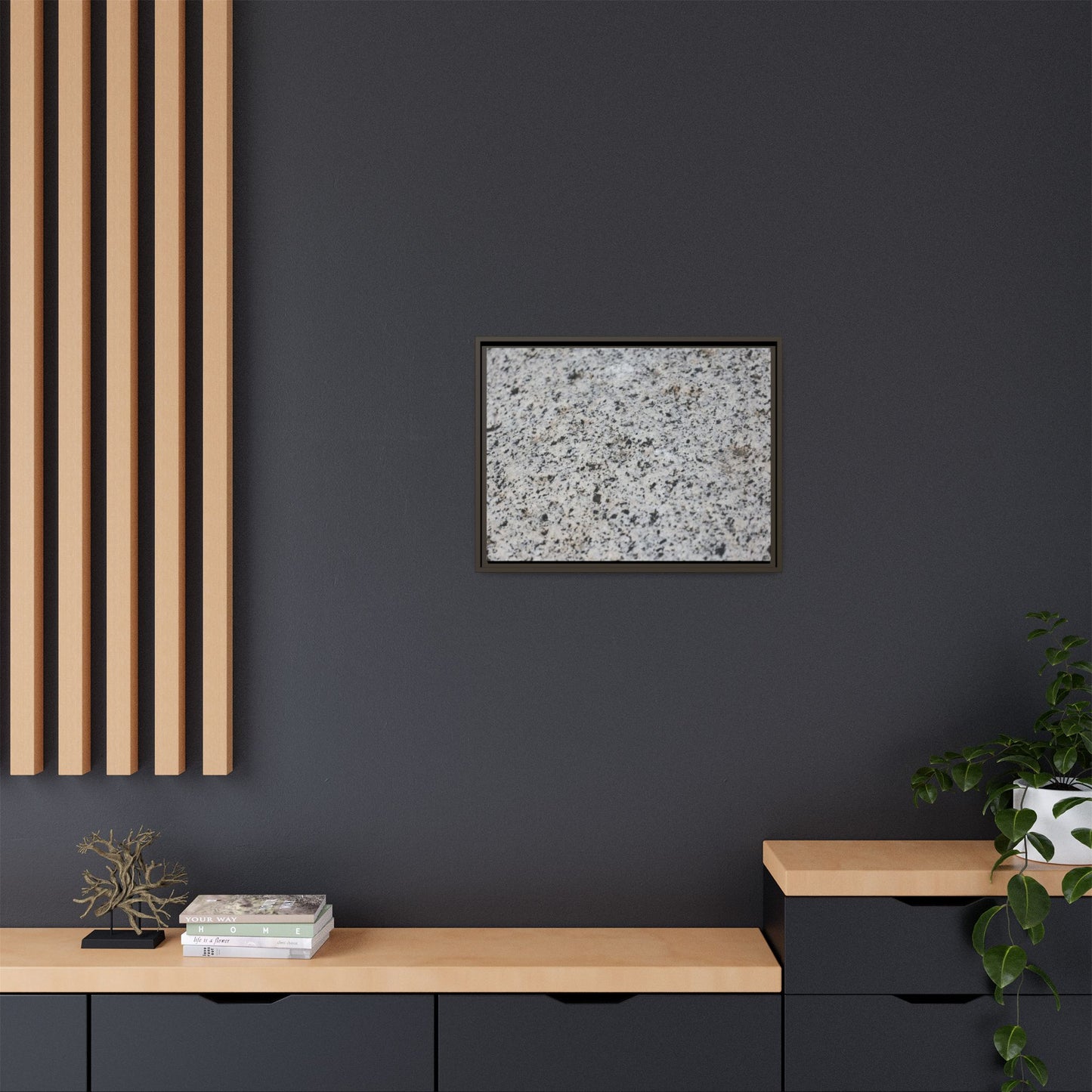 Monochrome Mosaic - Unique Stretched Canvas Wall Art