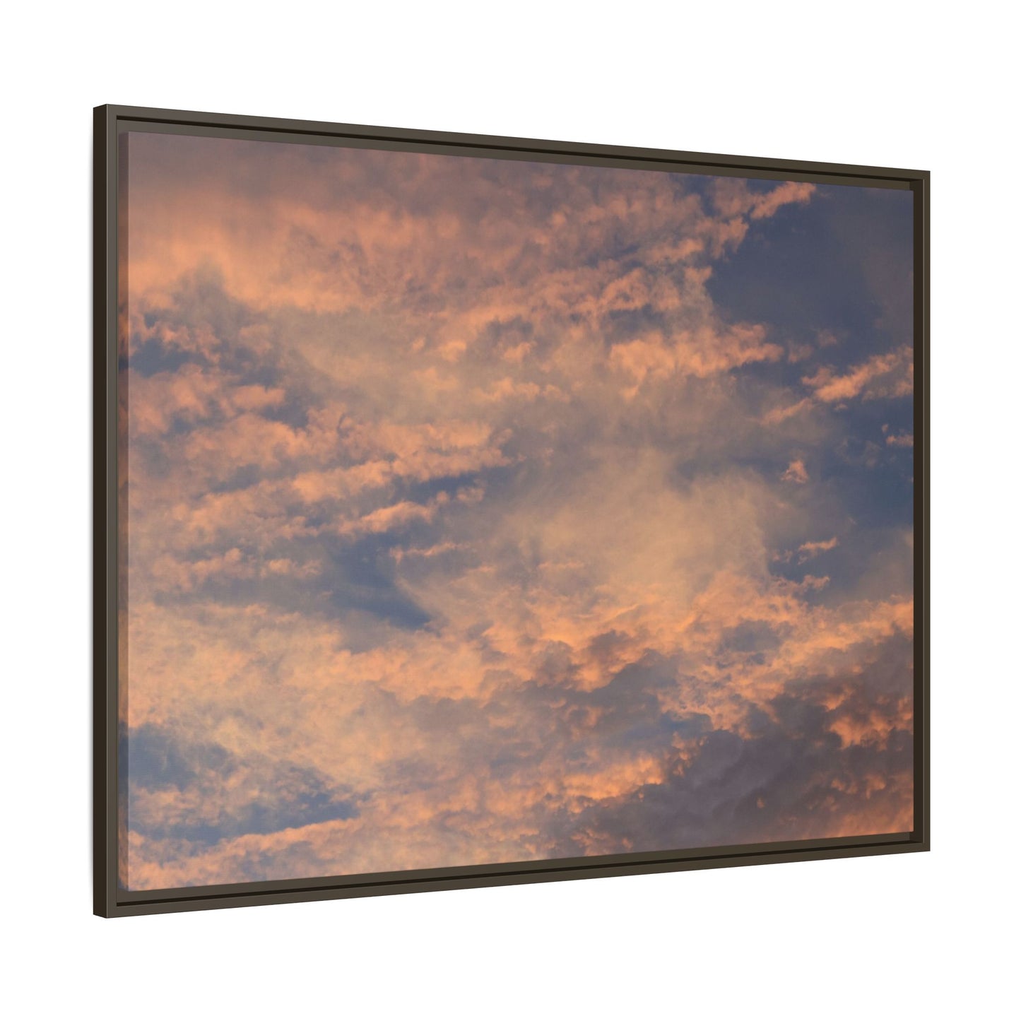 Sunset's Ethereal Canvas - Unique Stretched Canvas Wall Art