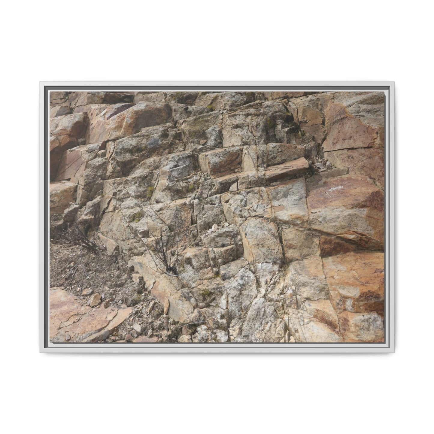 Stone's Silent Story - Unique Stretched Canvas Wall Art