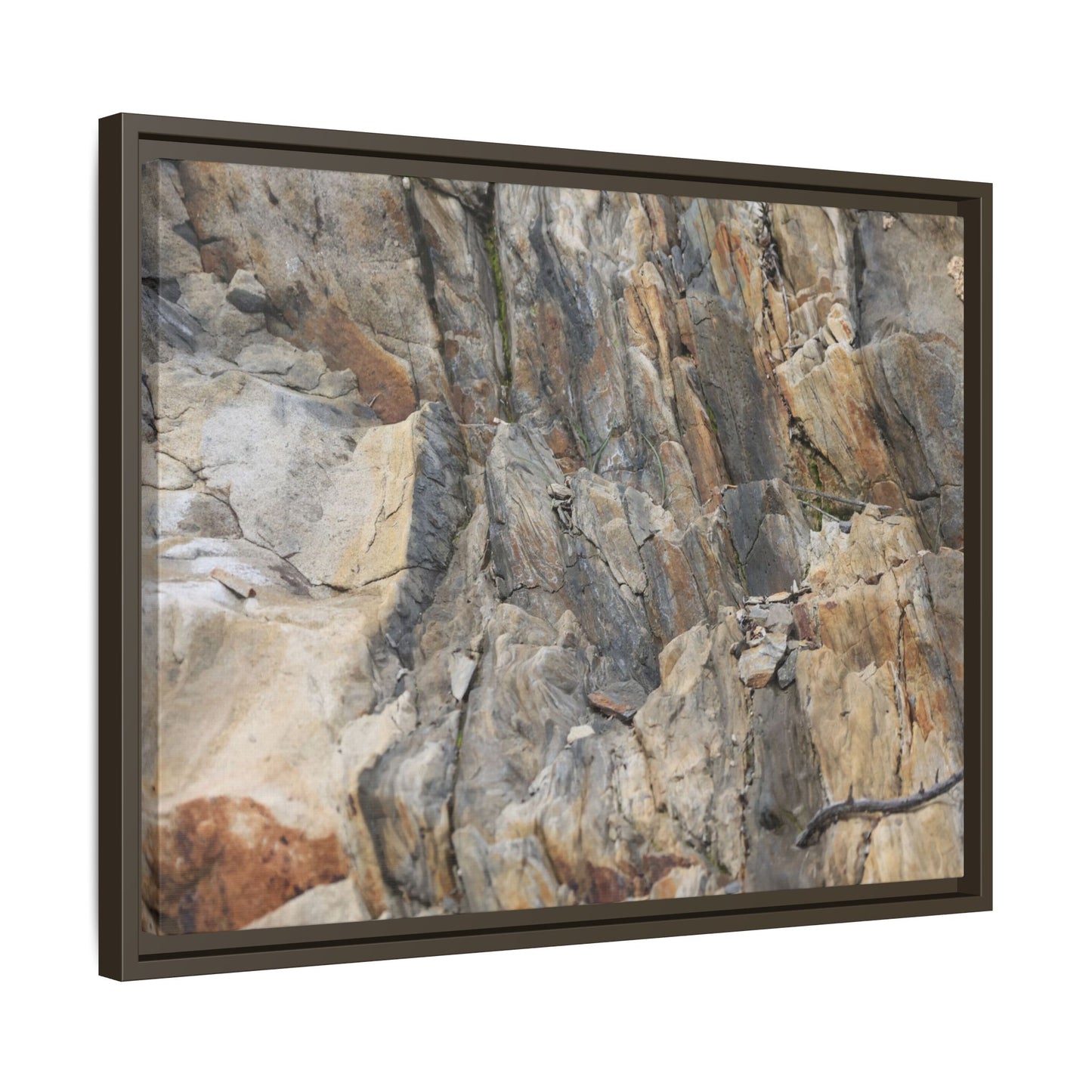 Stone's Silent Symphony - Unique Stretched Canvas Wall Art