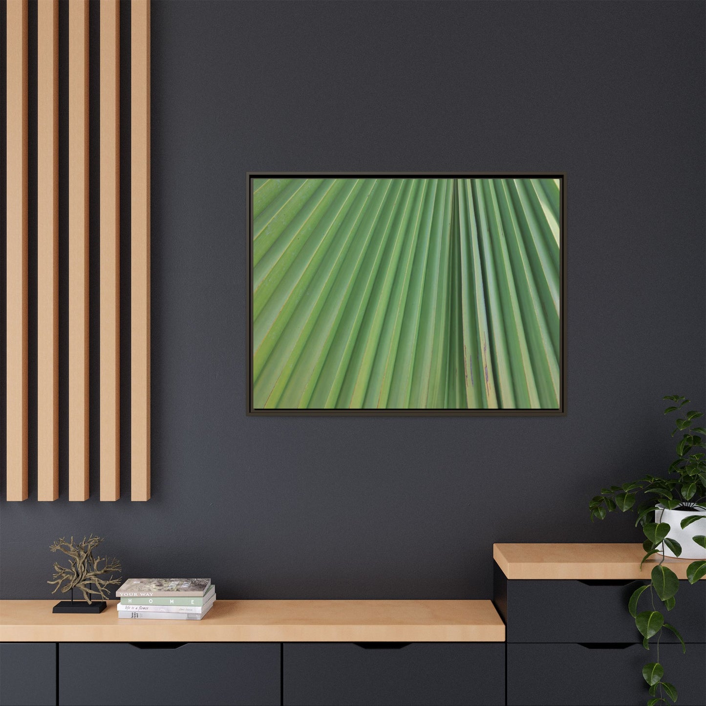 Emerald Rays - Unique Stretched Canvas Wall Art