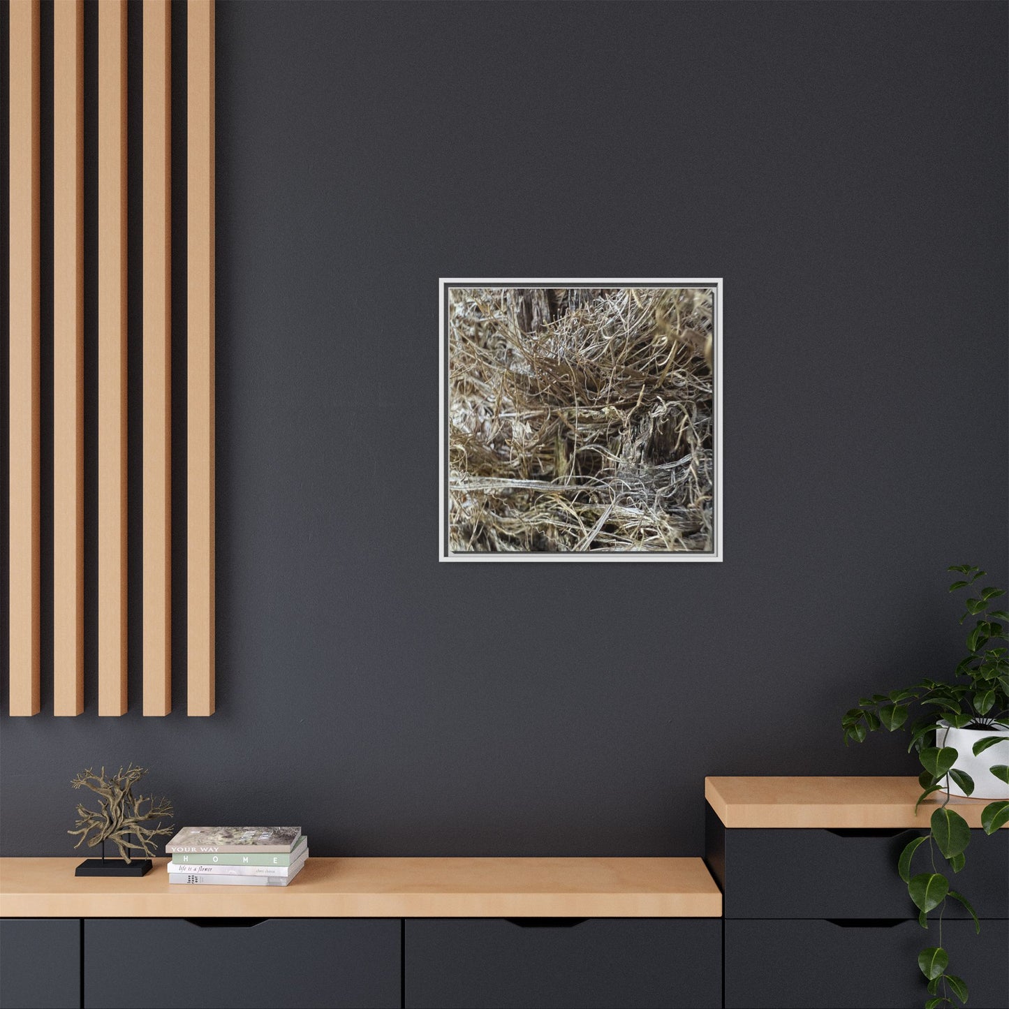 Tangled Whispers of Autumn - Unique Stretched Canvas Wall Art