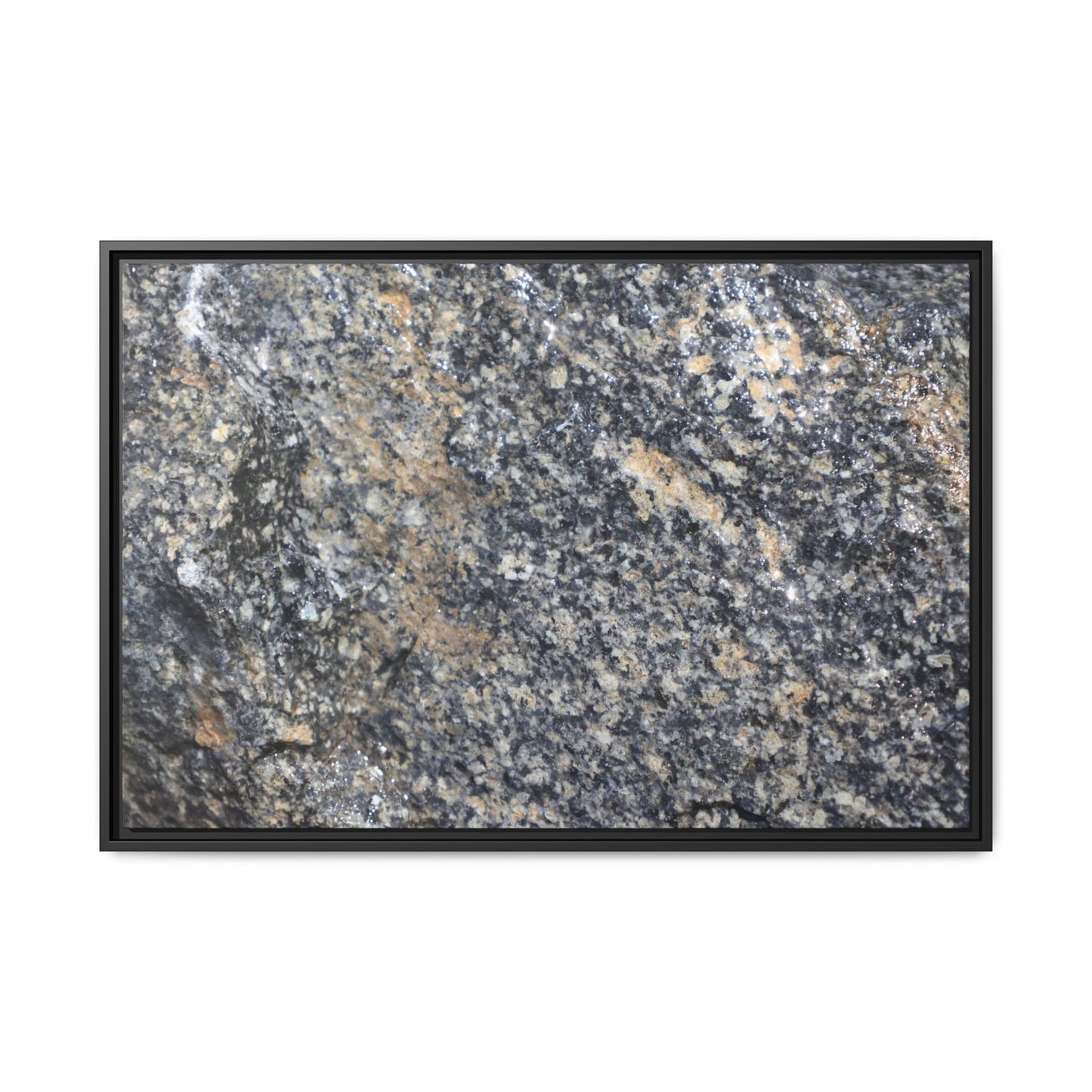 Crystalline Echoes - Unique Stretched Canvas Wall Art