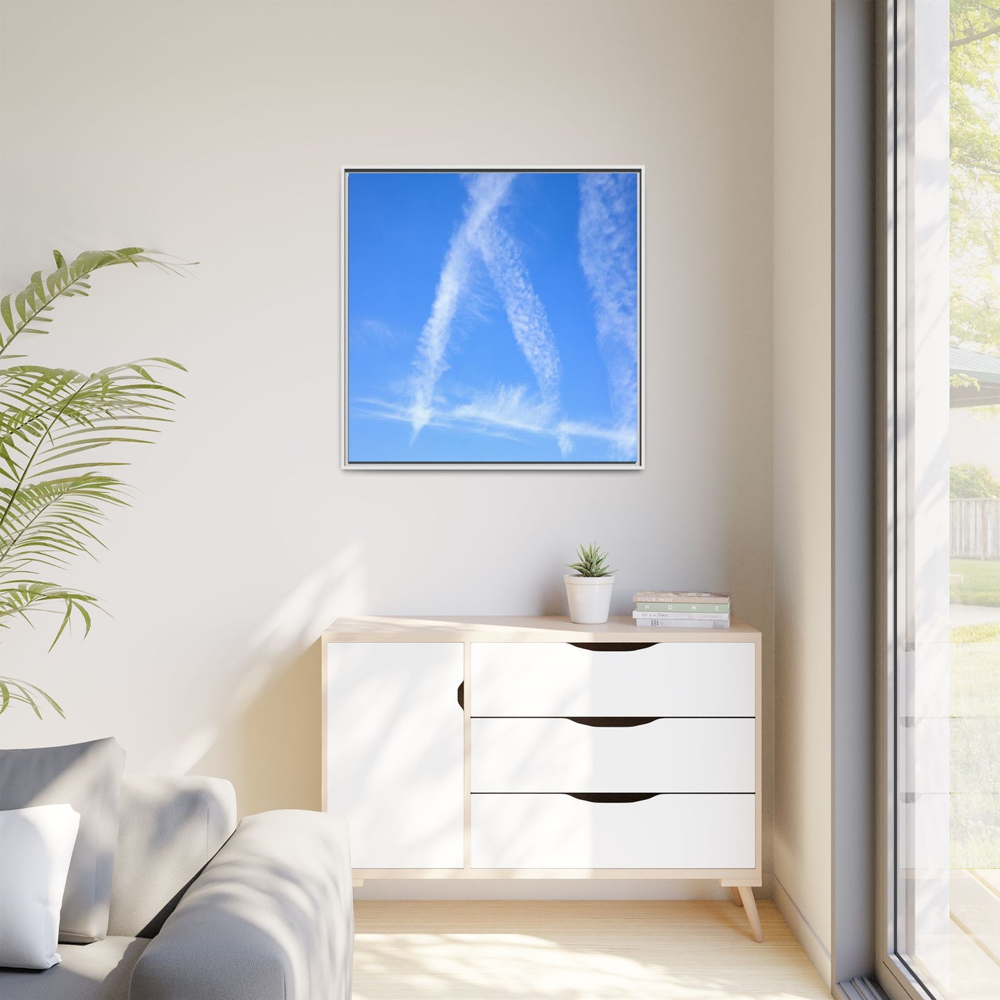 Skyward Whispers - Unique Stretched Canvas Wall Art