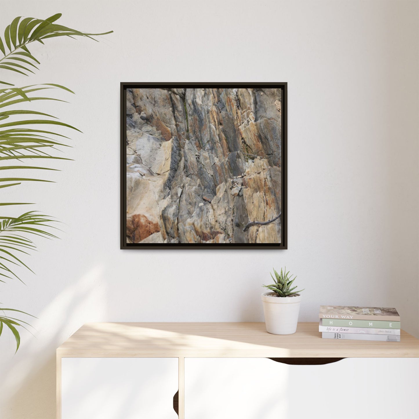 Stone's Silent Symphony - Unique Stretched Canvas Wall Art