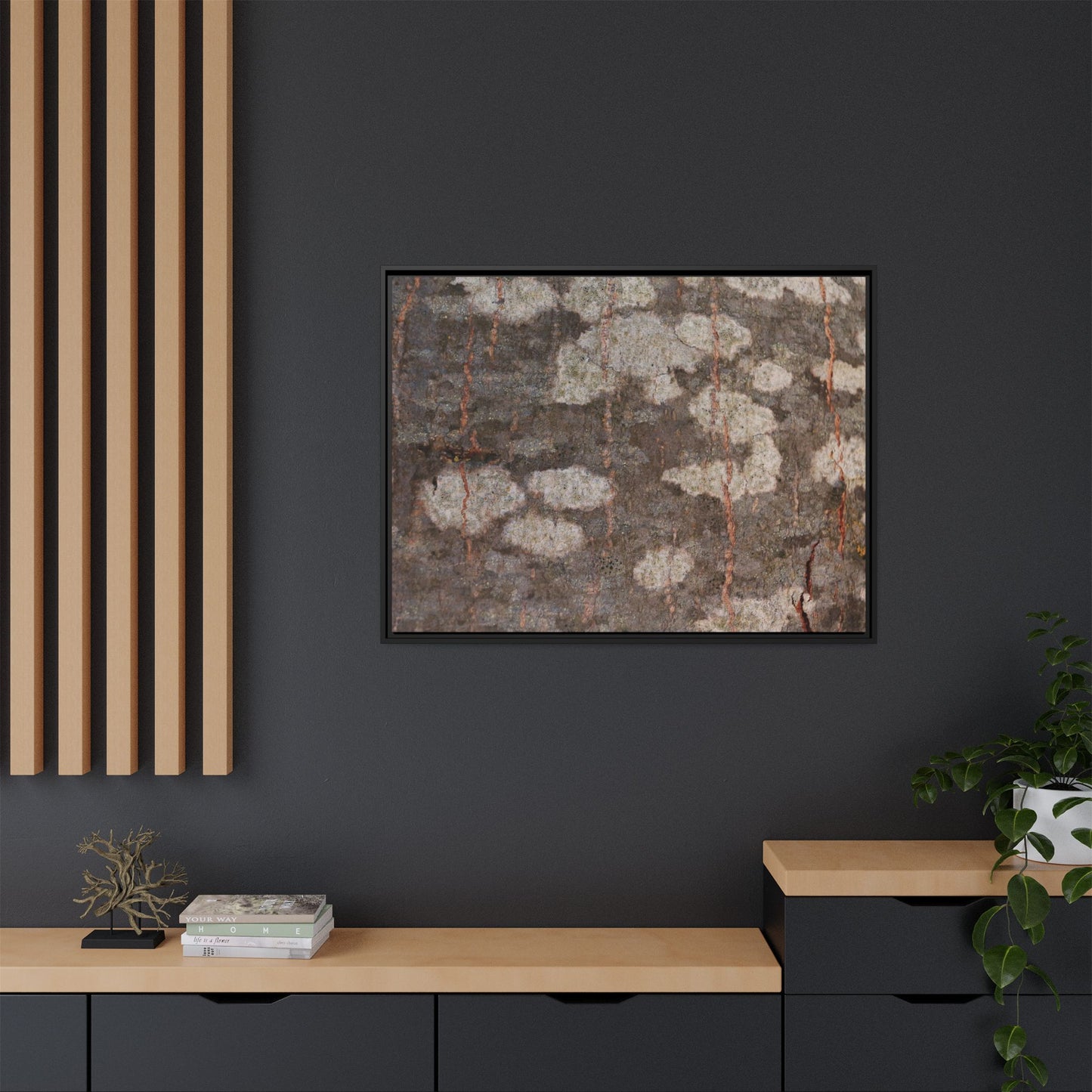 Lichen's Legacy - Unique Stretched Canvas Wall Art