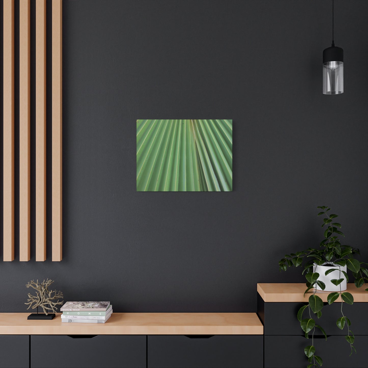 Fan of Green - Unique Frameless Canvas Wall Art