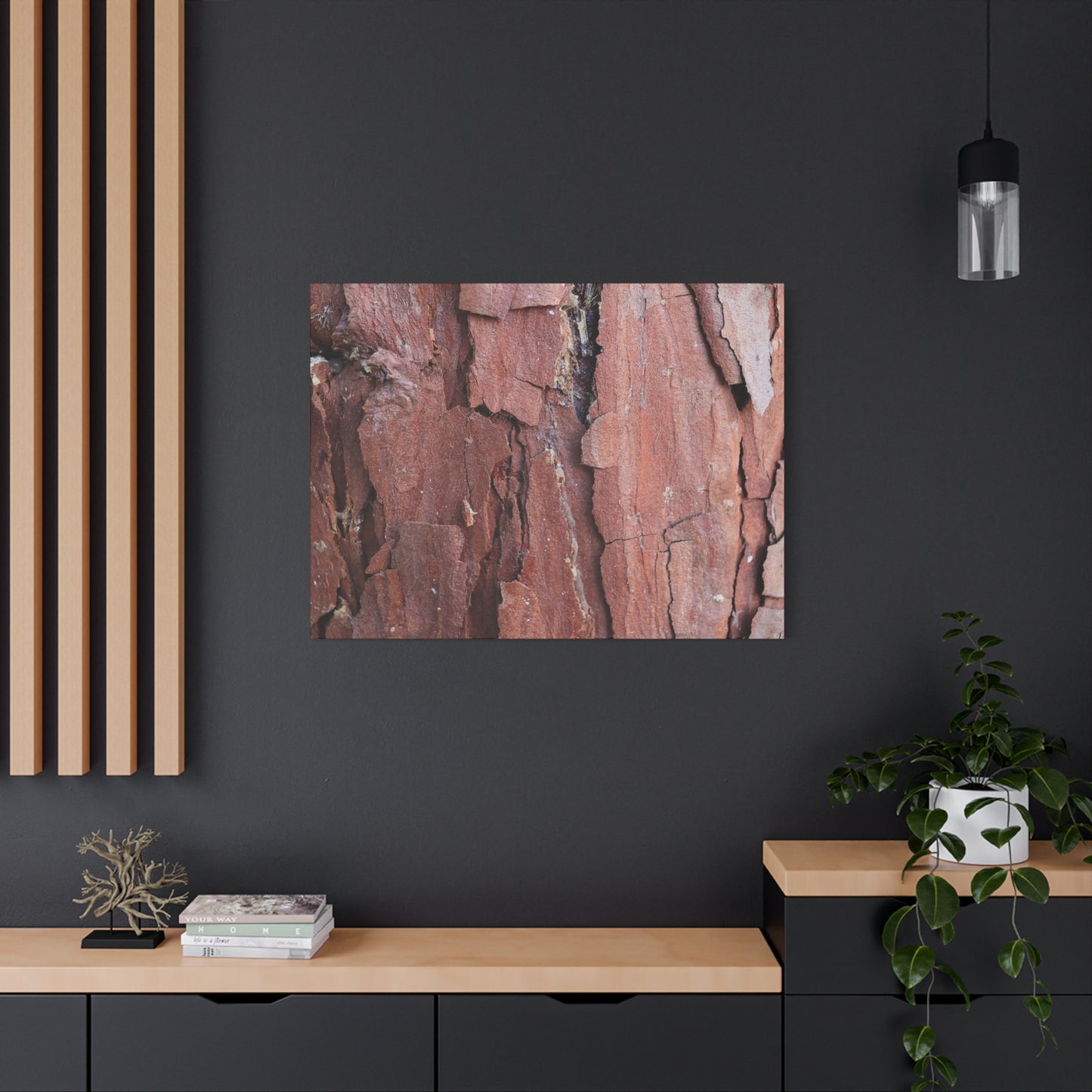 Crimson Fissures - Unique Frameless Canvas Wall Art