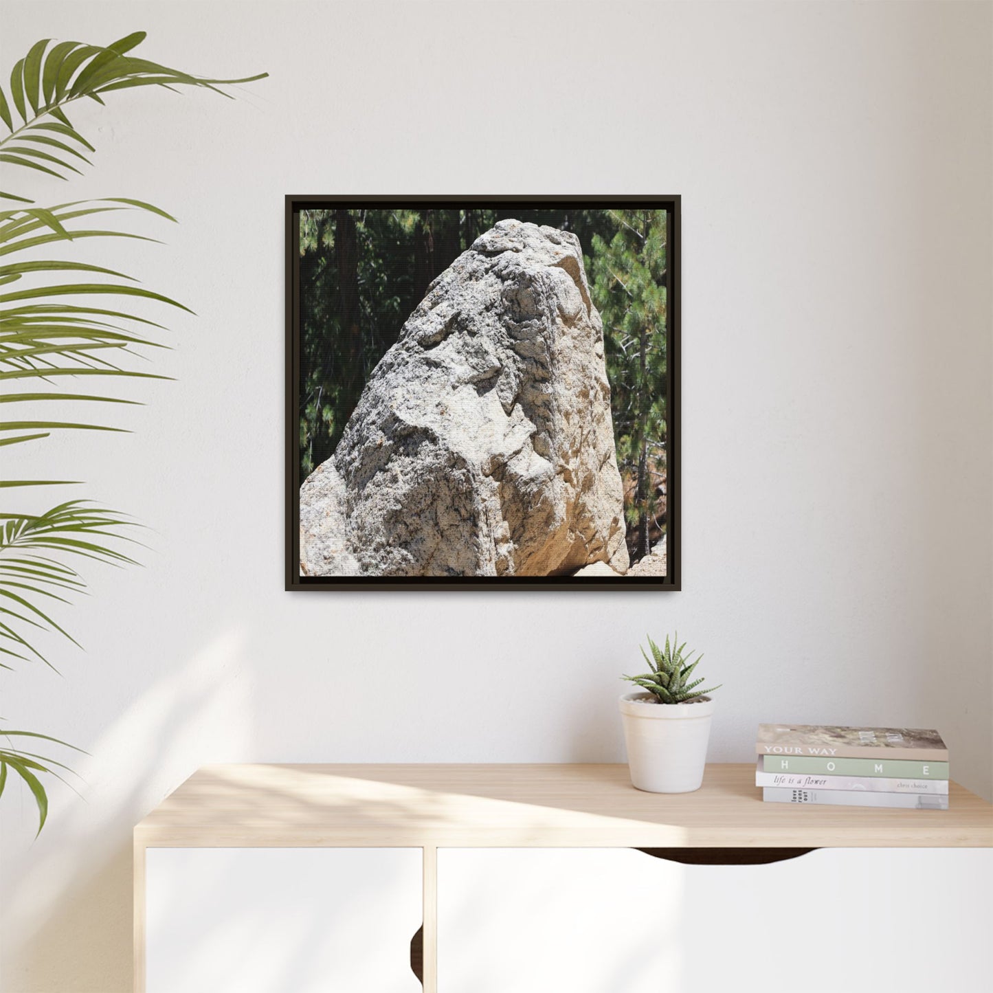 Stone's Silent Whisper - Unique Stretched Canvas Wall Art