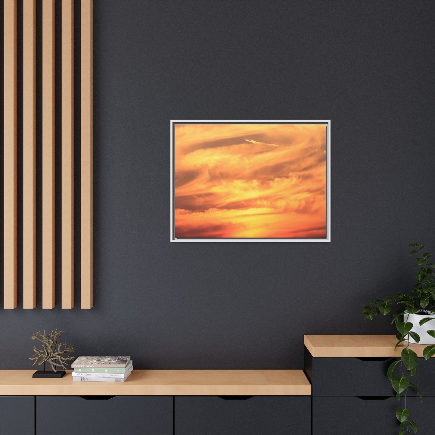 Burning Skies - Unique Stretched Canvas Wall Art