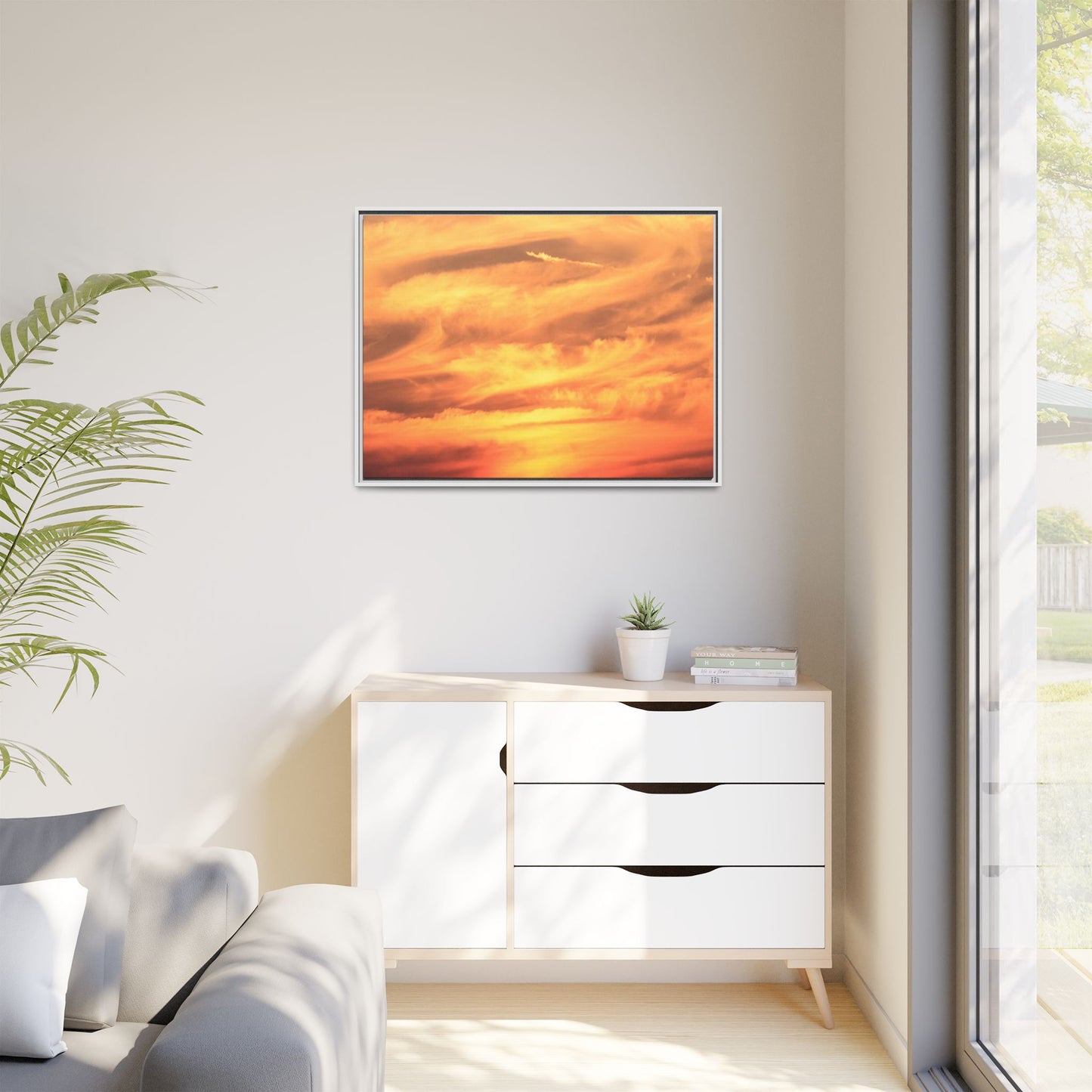 Burning Skies - Unique Stretched Canvas Wall Art