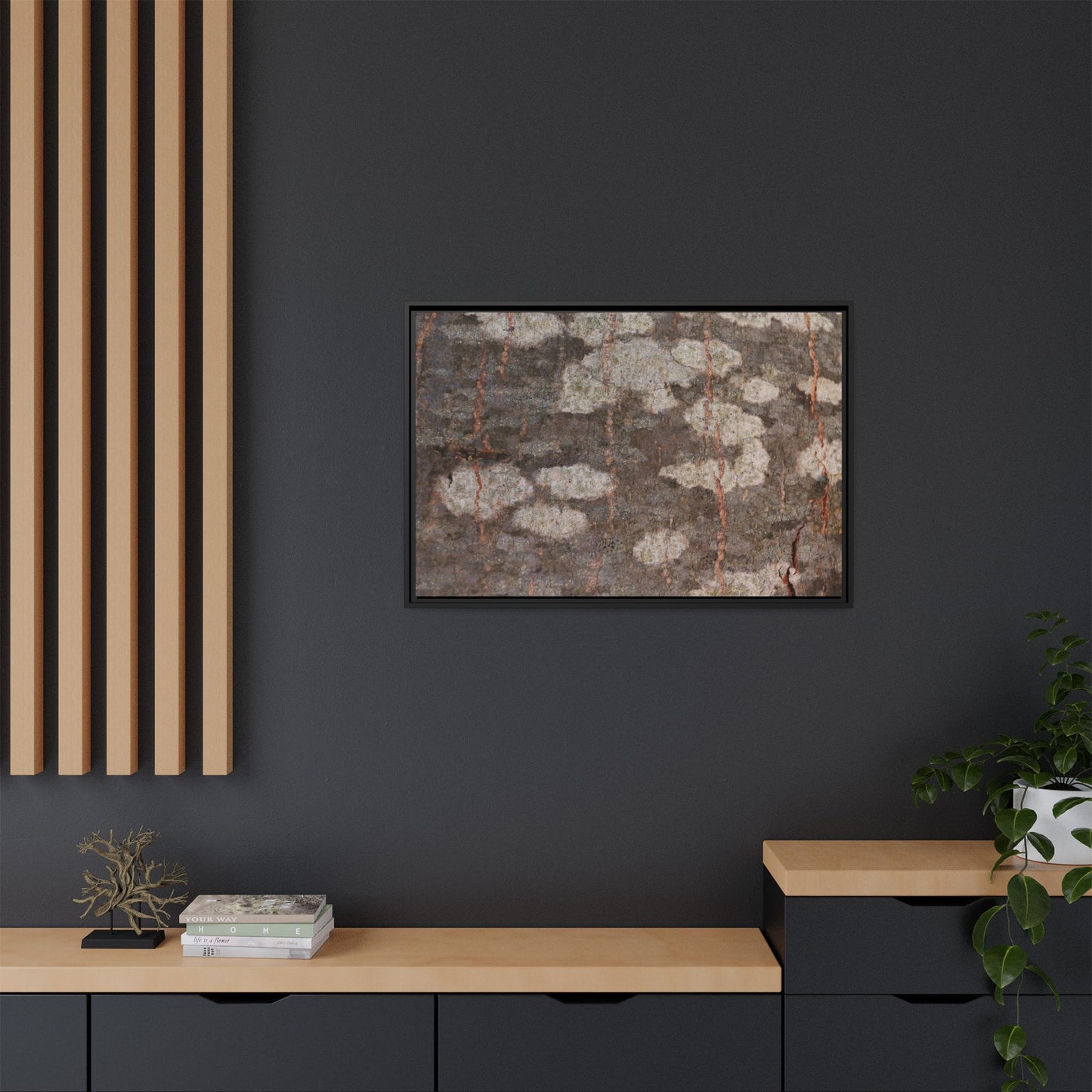 Lichen's Legacy - Unique Stretched Canvas Wall Art