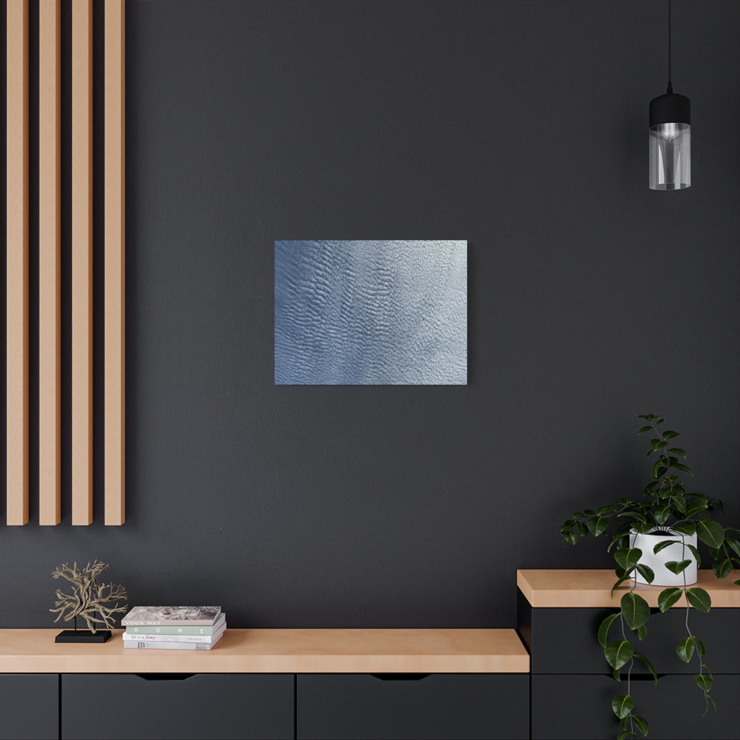 Rippling Echoes of Cerulean Stillness - Unique Frameless Canvas Wall Art