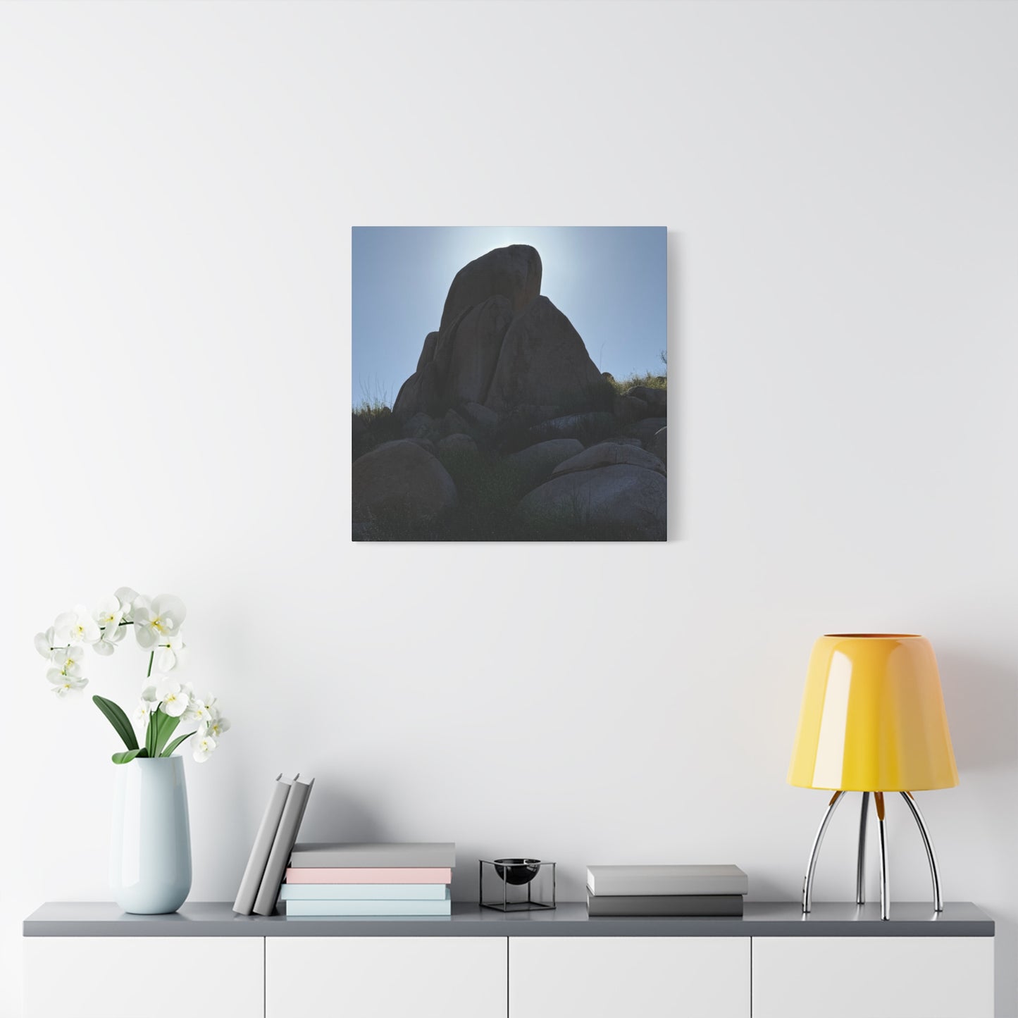 Rocks of Solitude - Unique Frameless Canvas Wall Art