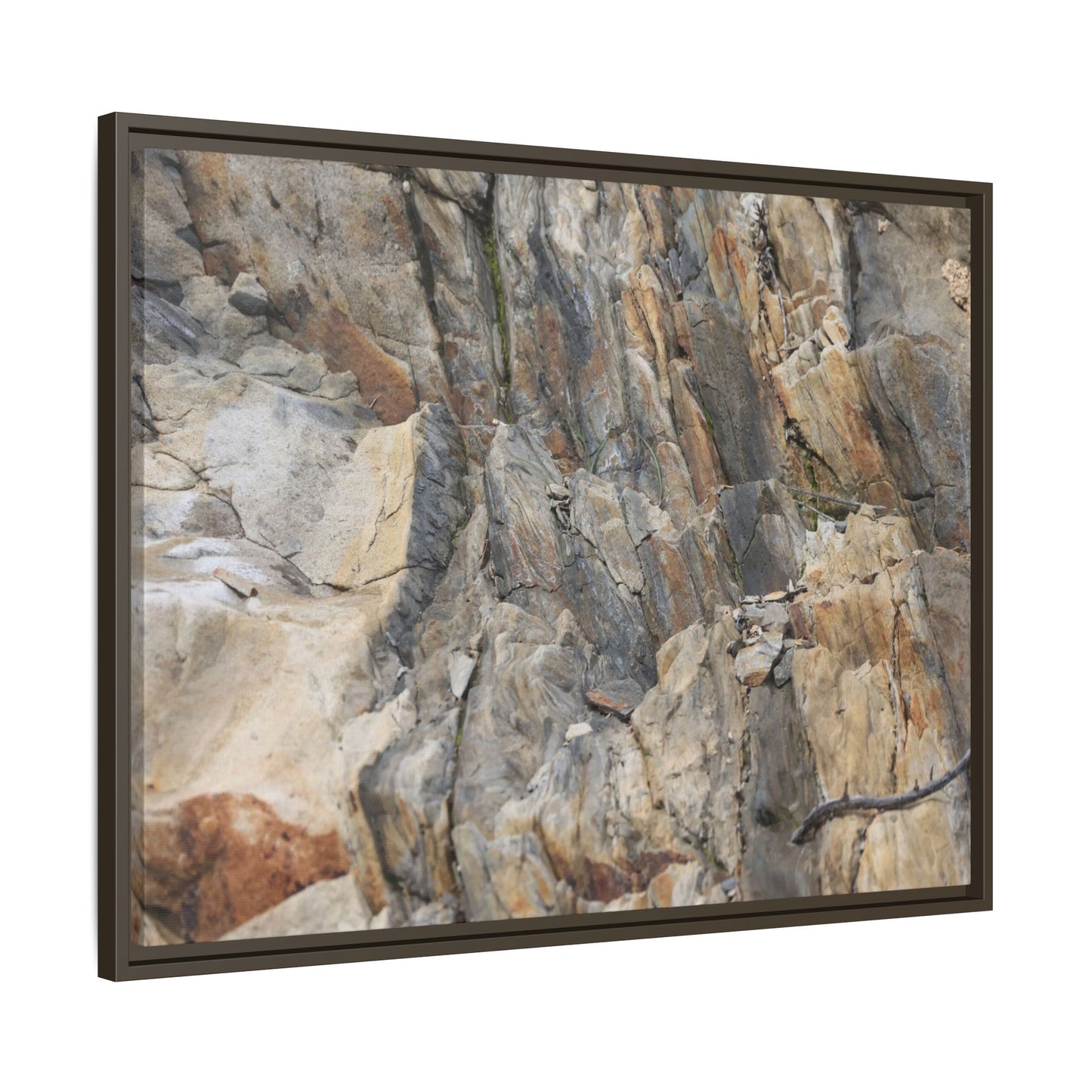 Stone's Silent Symphony - Unique Stretched Canvas Wall Art