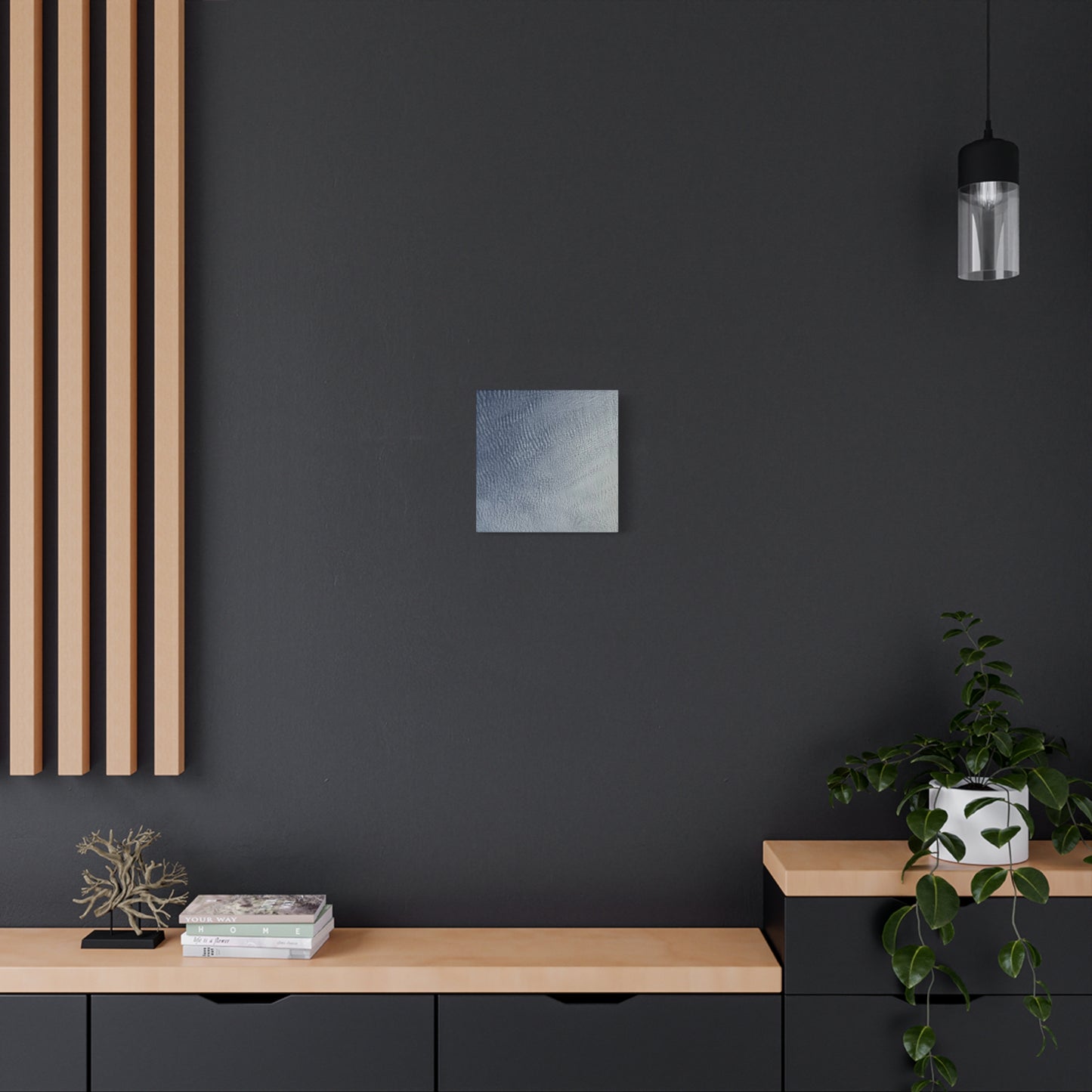 Undulating Whispers of Cerulean - Unique Frameless Canvas Wall Art