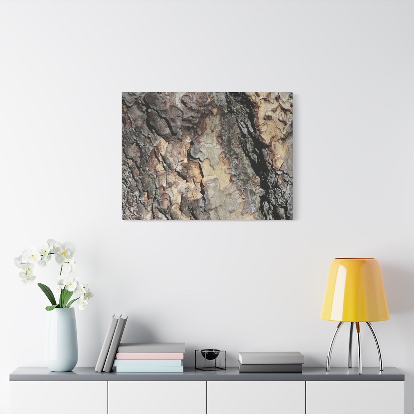 Tree Bark Symphony - Unique Frameless Canvas Wall Art