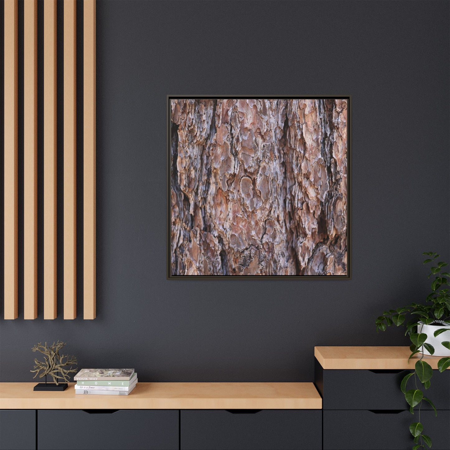 Woody Layers - Unique Stretched Canvas Wall Art