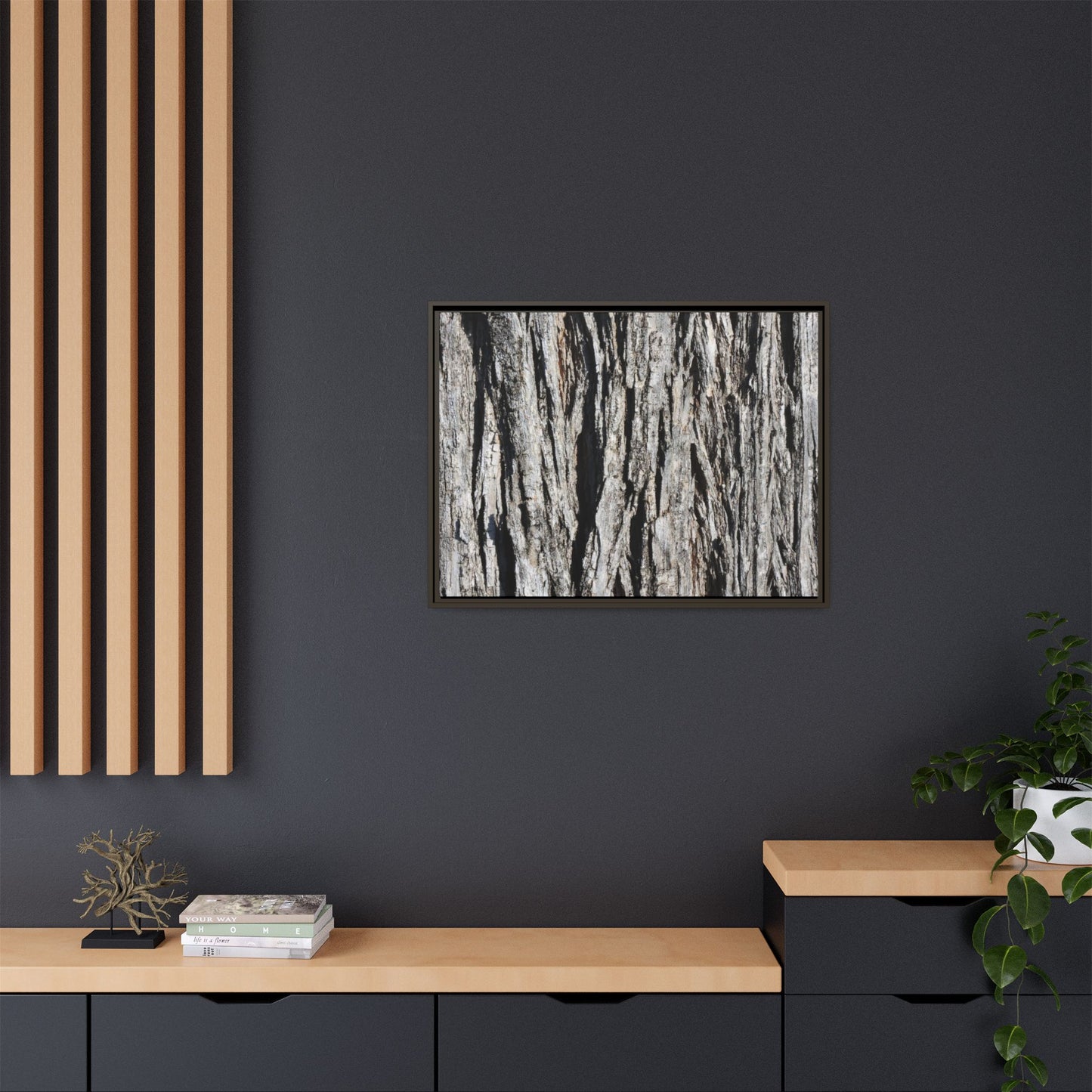 Bark Lines - Unique Stretched Canvas Wall Art