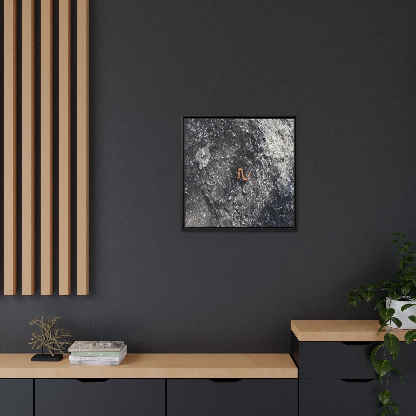 Volcanic Ash and Copper - Unique Stretched Canvas Wall Art