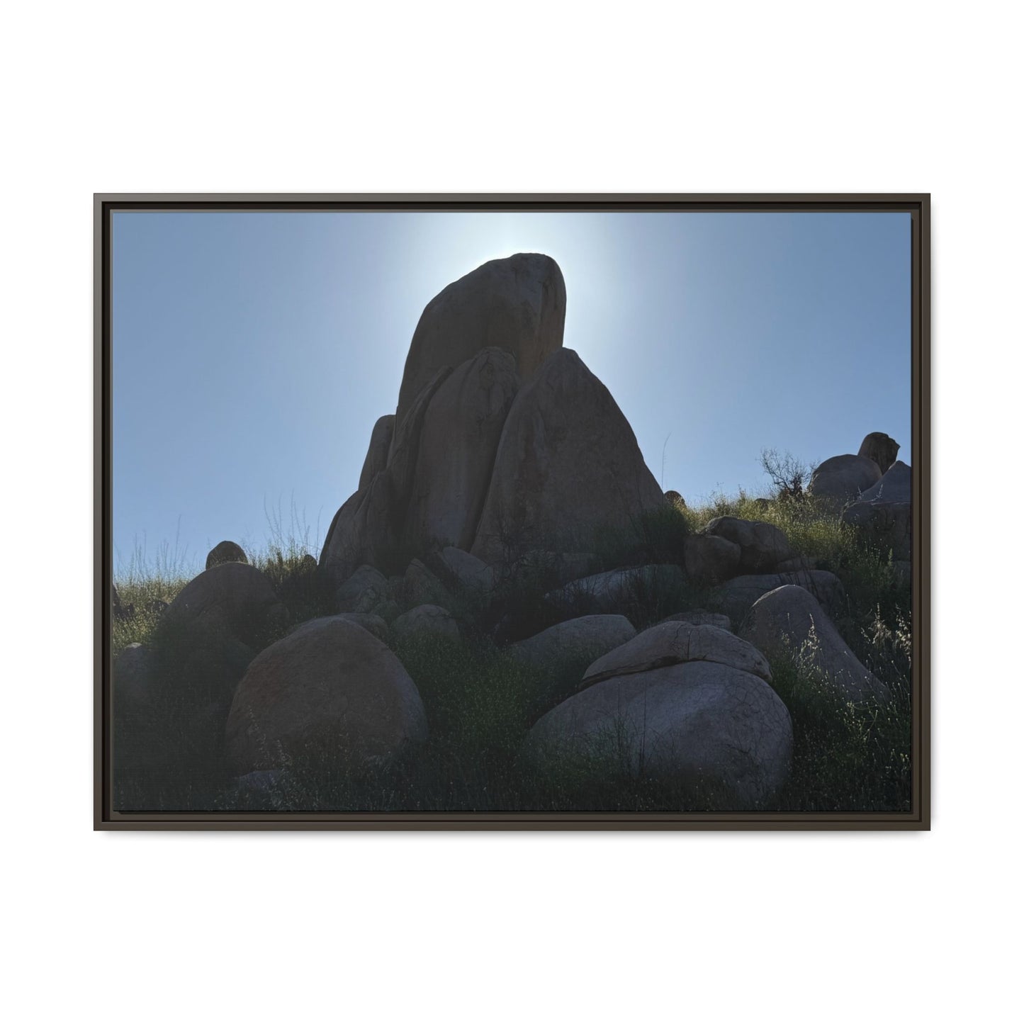 Boulder Silhouette - Unique Stretched Canvas Wall Art