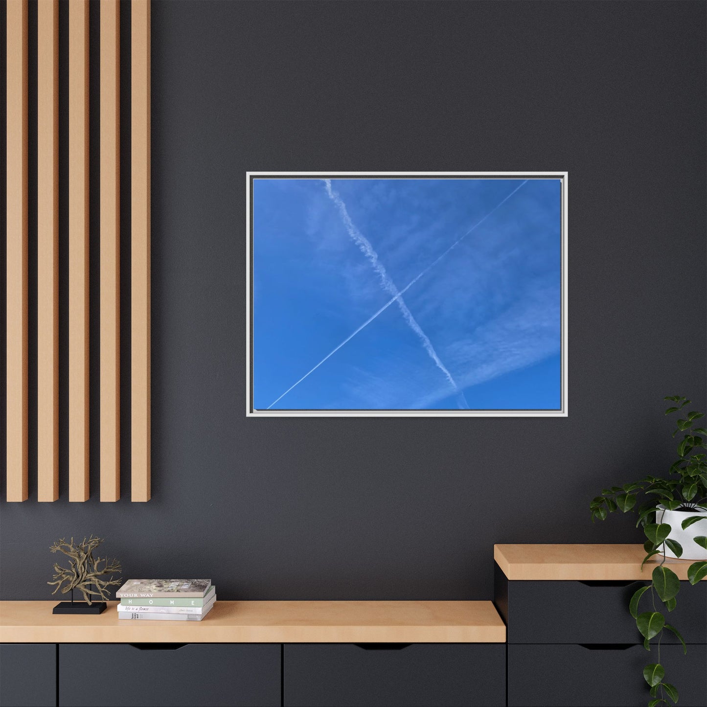 Sky Crossroads - Unique Stretched Canvas Wall Art