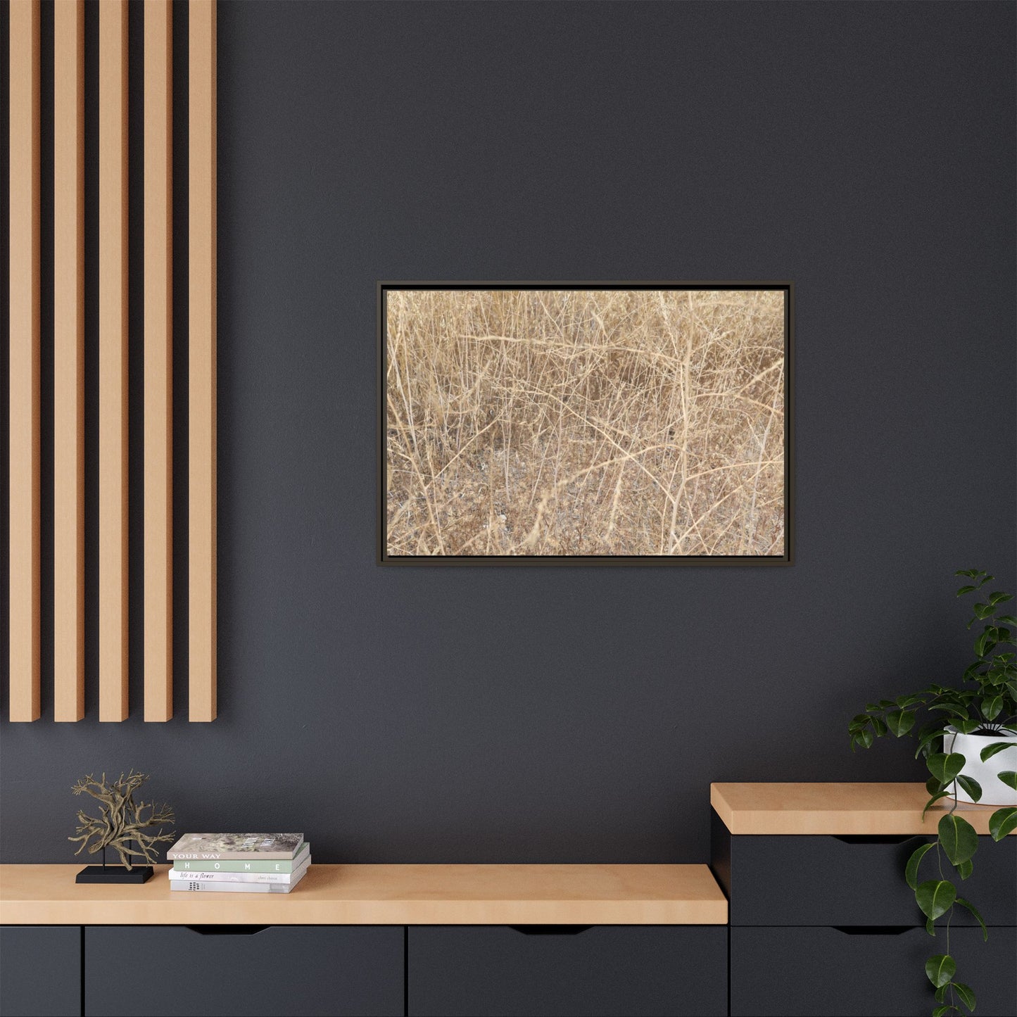 Golden Stalks - Unique Stretched Canvas Wall Art