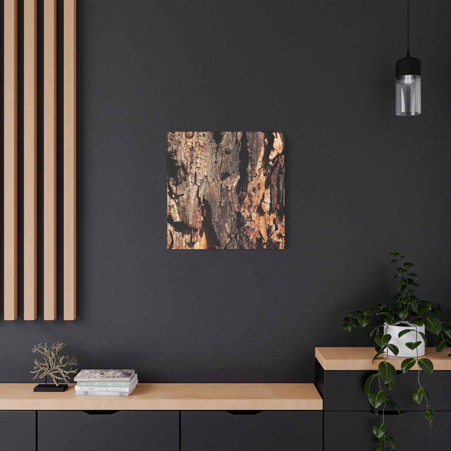 Wooden Terrain - Unique Frameless Canvas Wall Art