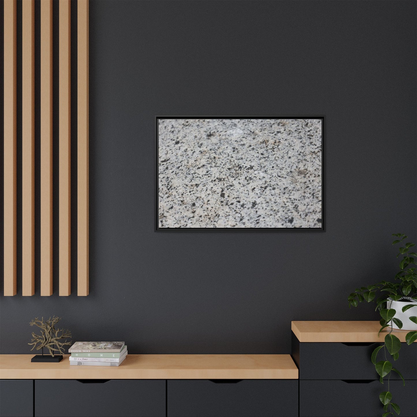 Monochrome Mosaic - Unique Stretched Canvas Wall Art