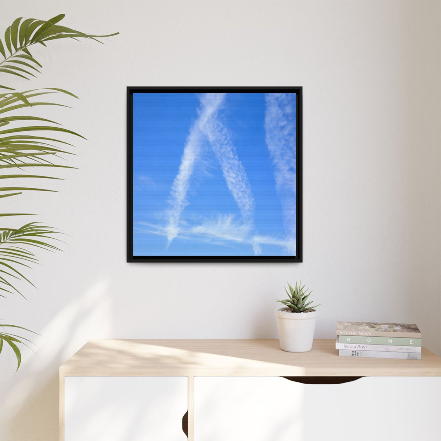 Skyward Whispers - Unique Stretched Canvas Wall Art