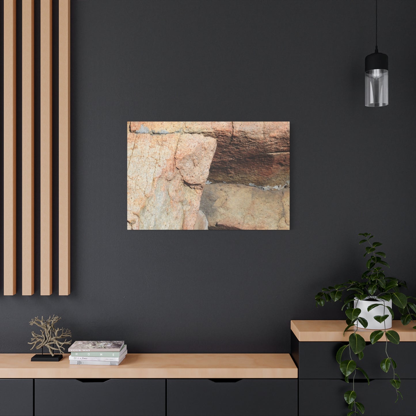 Layered Echoes - Unique Frameless Canvas Wall Art