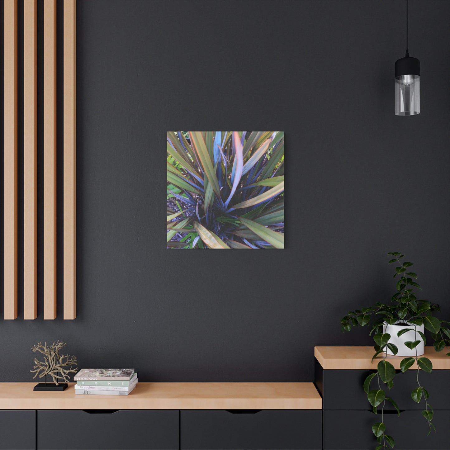 Twisted Blades of Verdant Symphony - Unique Frameless Canvas Wall Art