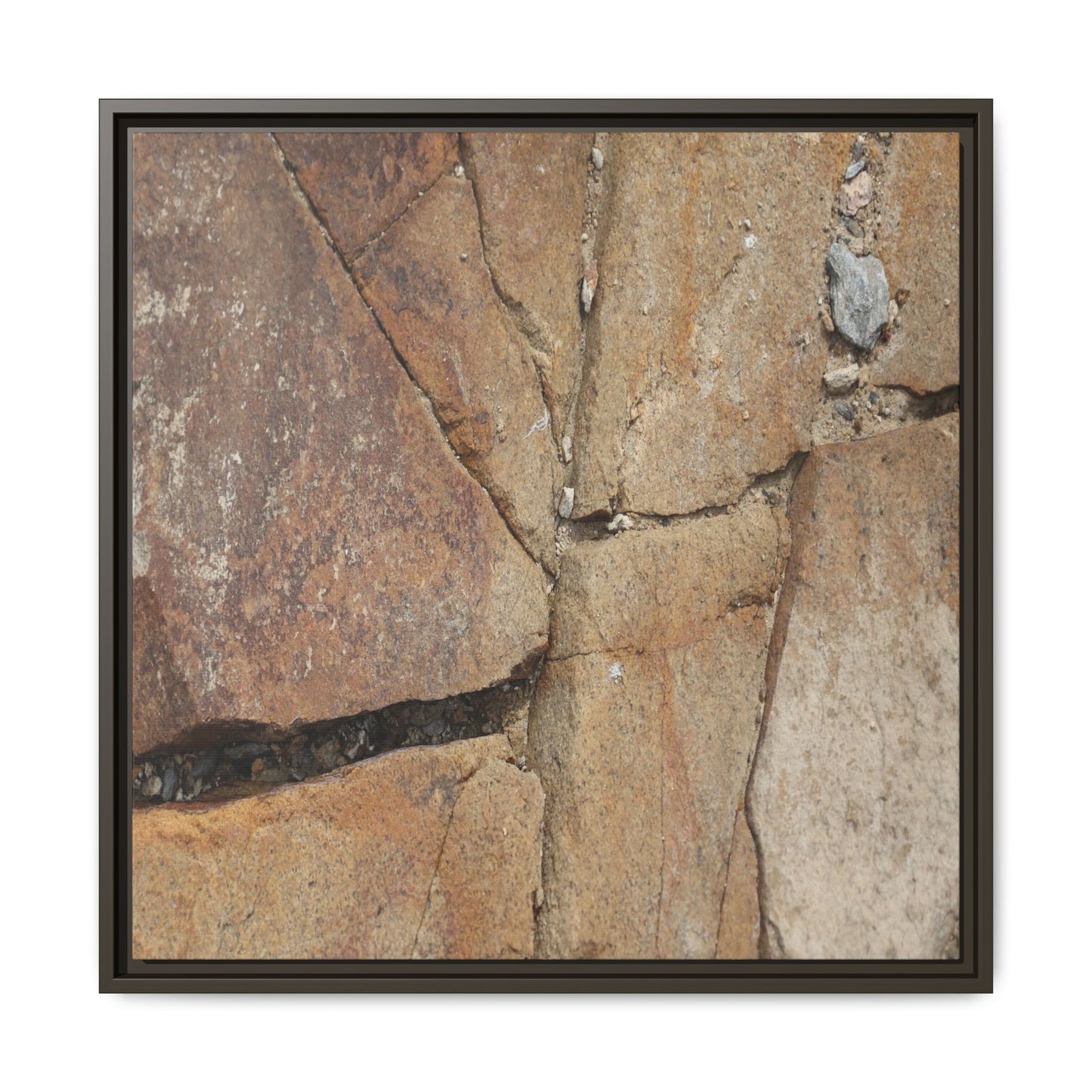 Rusty Crevices - Unique Stretched Canvas Wall Art