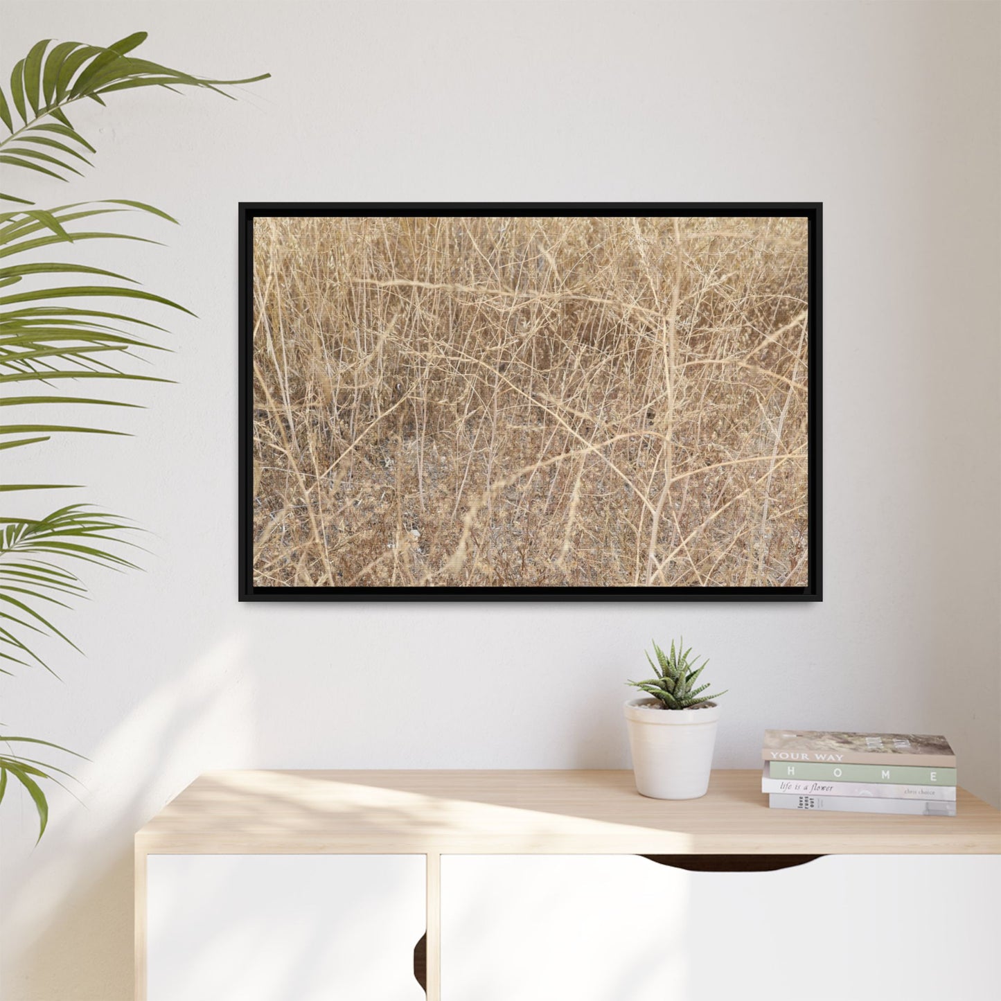 Golden Stalks - Unique Stretched Canvas Wall Art
