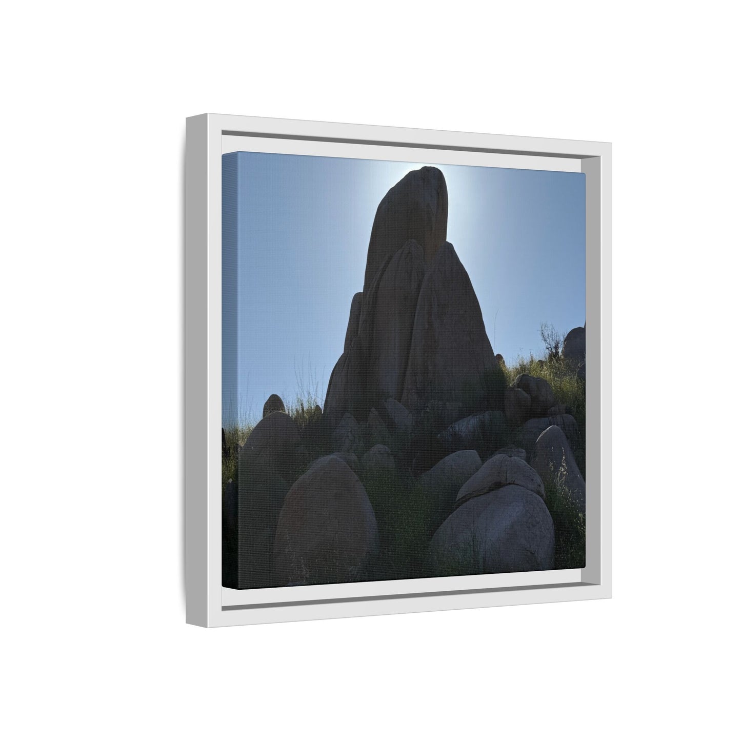 Boulder Silhouette - Unique Stretched Canvas Wall Art