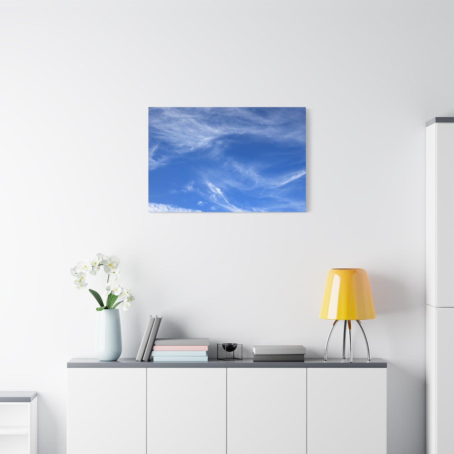 Sky's Ethereal Dance - Unique Frameless Canvas Wall Art