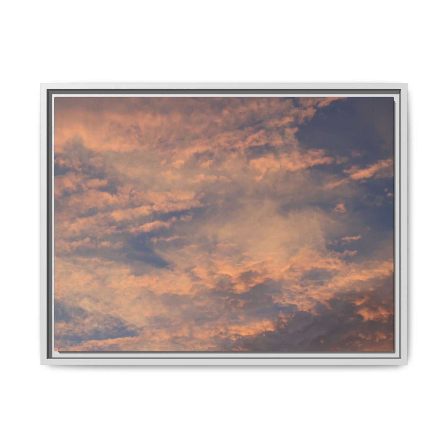Sunset's Ethereal Canvas - Unique Stretched Canvas Wall Art