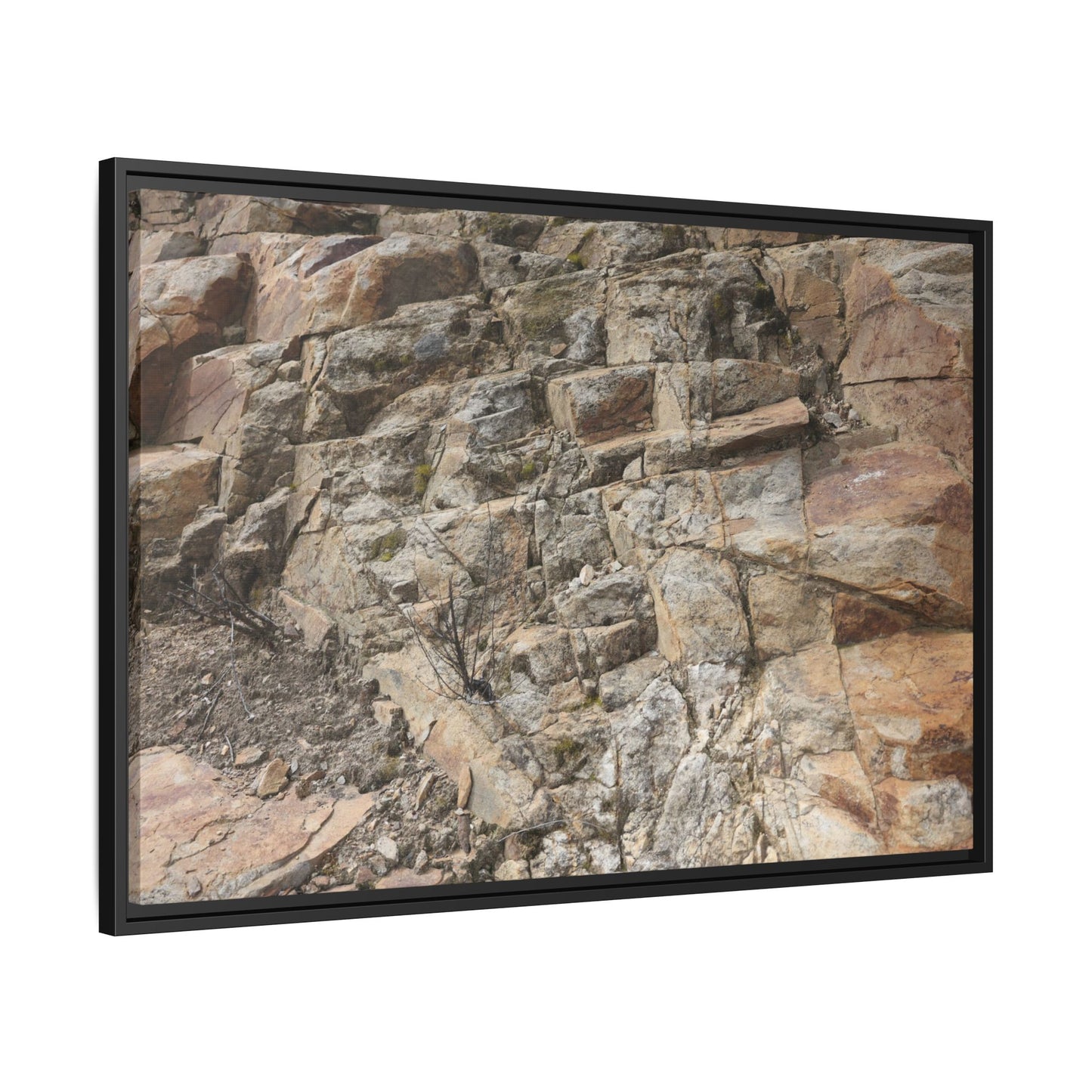 Stone's Silent Story - Unique Stretched Canvas Wall Art