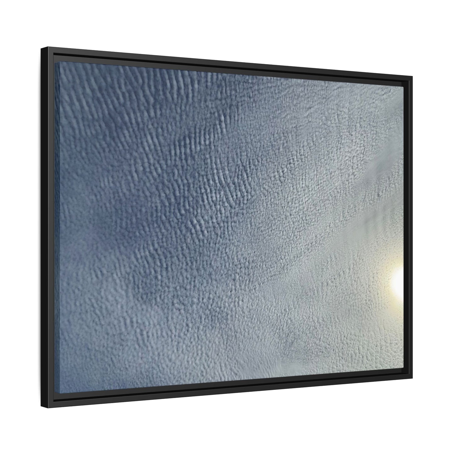 Undulating Whispers of Cerulean Stillness - Unique Stretched Canvas Wall Art