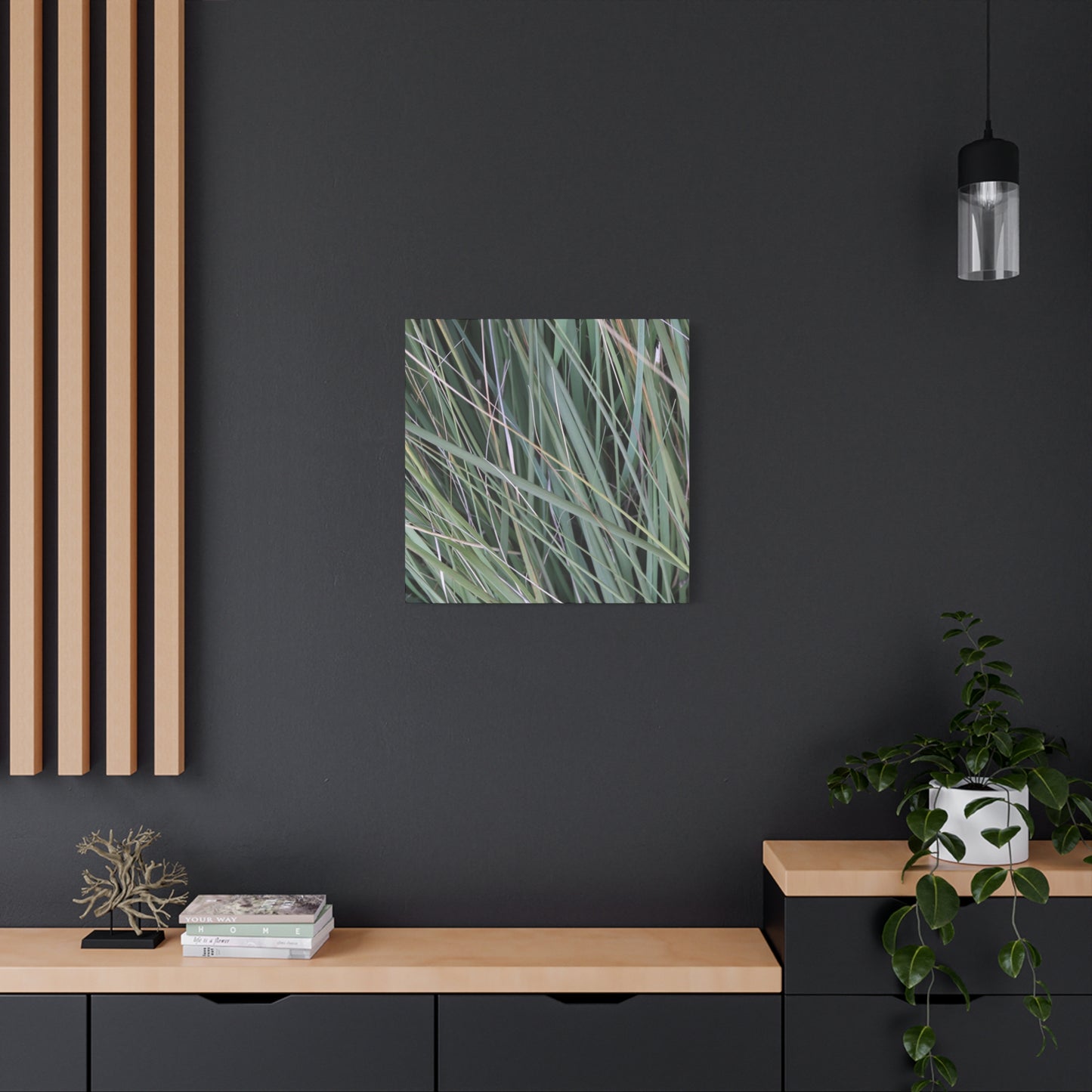 Whispers of Green - Unique Frameless Canvas Wall Art