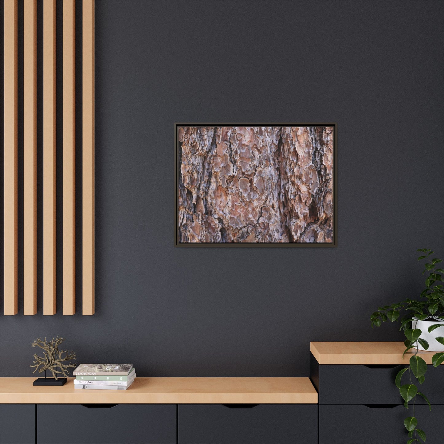 Woody Layers - Unique Stretched Canvas Wall Art