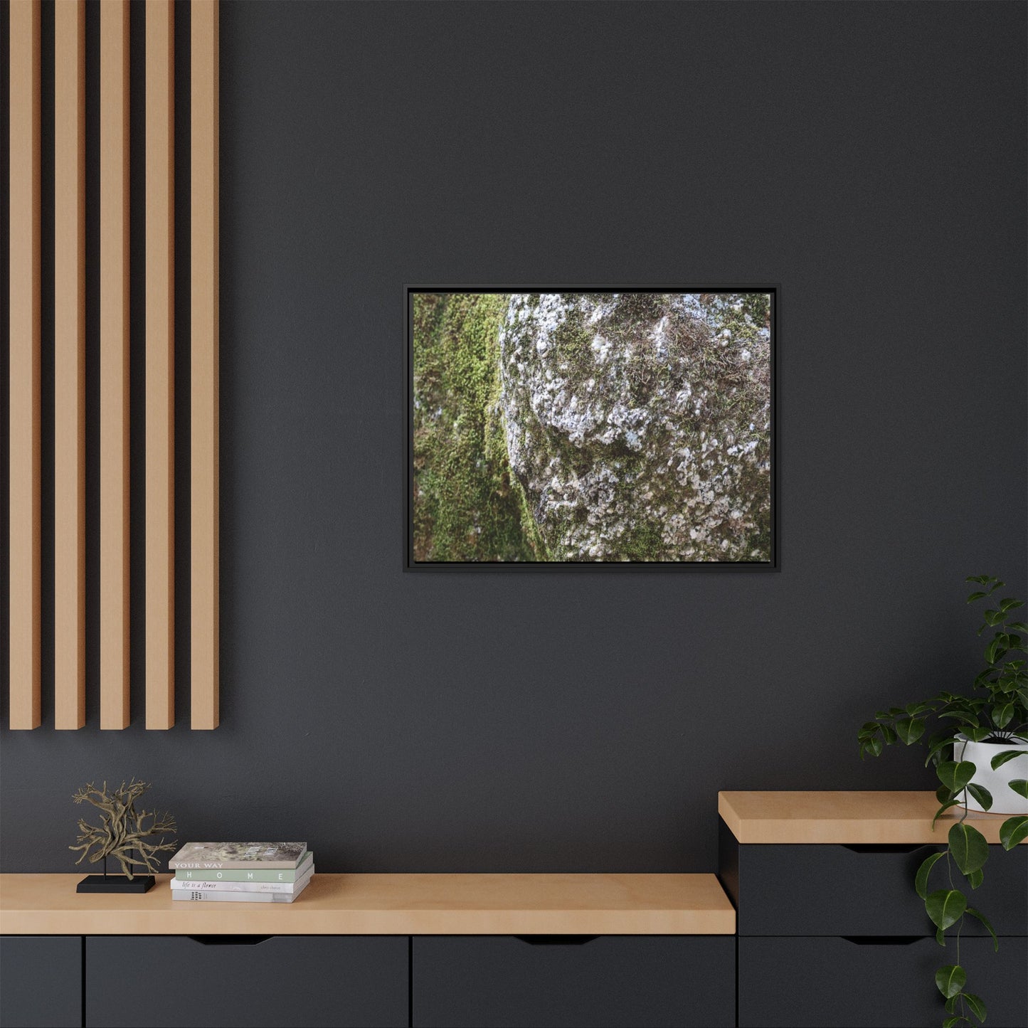 Lichen Landscape - Unique Stretched Canvas Wall Art