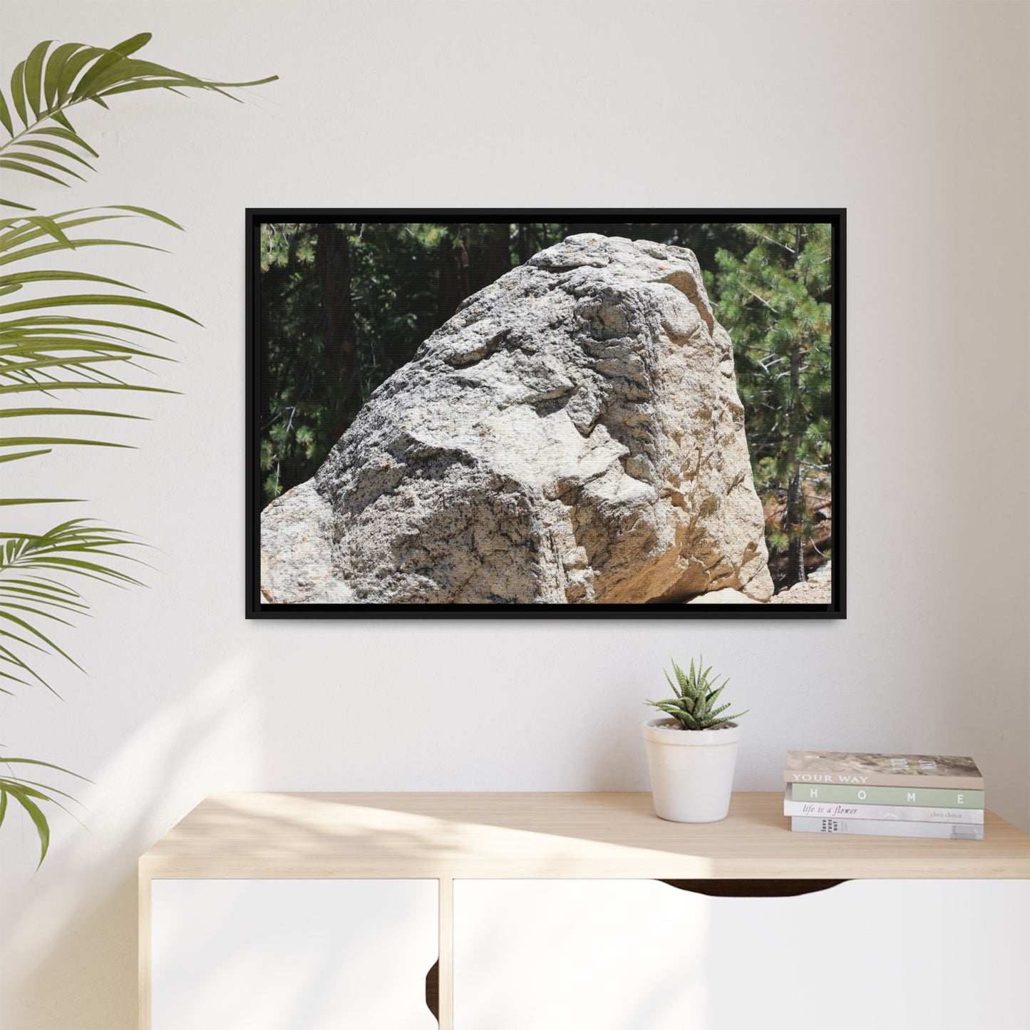 Stone's Silent Whisper - Unique Stretched Canvas Wall Art